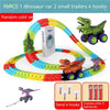 Dino & Duck Adventure Track Set: Interactive Learning Toy with Anti-Gravity, Light, Music