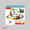 96Sections 3pcs Dino & Duck Adventure Track Set: Interactive Learning Toy with Anti-Gravity, Light, Music