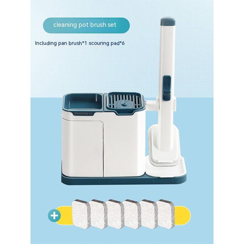 Wok Brush Set 6pcs Disposable Brush Pot, Dishwashing Brush for washing POT, Kitchen Gadgets