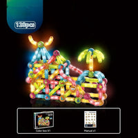 3005 Magnetic Rods 128pcs DIY Assembling Three-dimensional Modeling Children's Educational Toys