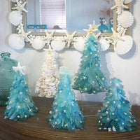 Blue / Kits DIY Blue Christmas Tree Glass Uniquely Creative Holiday Decor