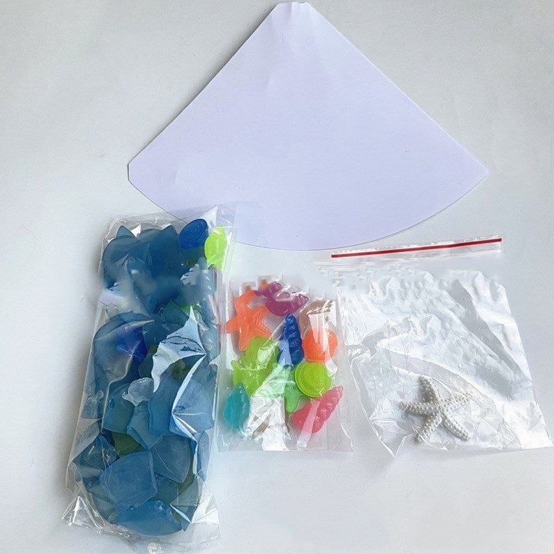 Blue / Kits DIY Blue Christmas Tree Glass Uniquely Creative Holiday Decor