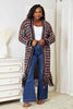 Multicolor / S Double Take Full Size Multicolored Open Front Fringe Hem Cardigan