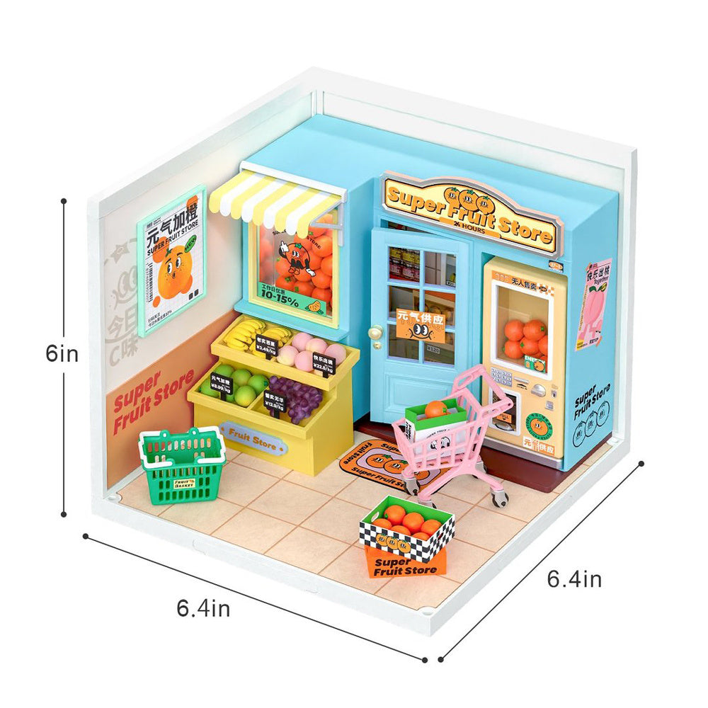 DIY Miniature House Café Building Block Set