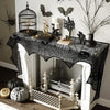 Festive Halloween Mantel Decoration: 18x98 Inch Black Scarf