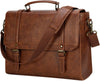 Messenger Bag for Men - 15.6 Inch Vintage Leather Waterproof Laptop Briefcase