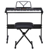 61-Key Electronic Keyboard Piano Bundle with Stool, Headphones, Microphone, and Stand