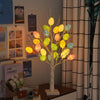 Easter Decoration 60cm Birch Tree with LED Lights: Spring Party Tabletop Ornaments