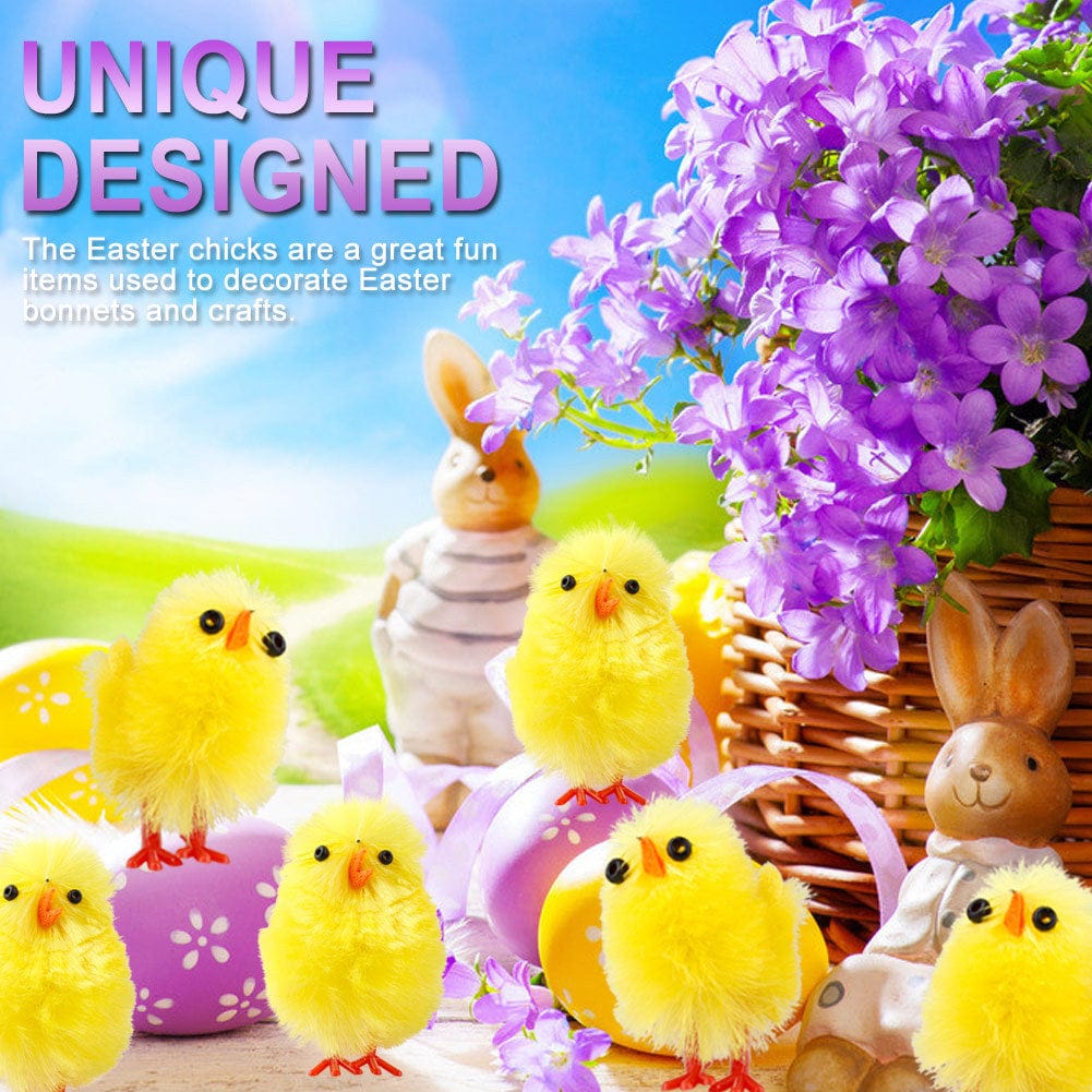 Yellow / 60PCS Easter Decoration Chicks