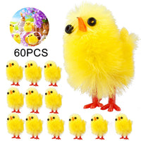 Yellow / 60PCS Easter Decoration Chicks