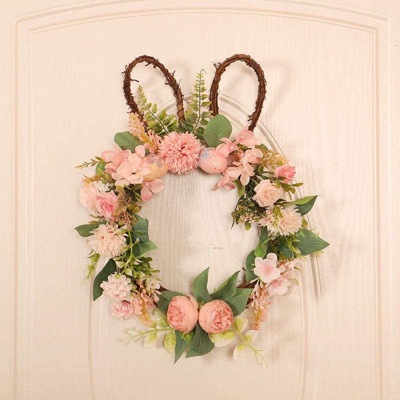 Easter Egg Simulation Wreath: Chrysanthemum Rabbit Modeling Decorative Pendant - ebasketonline-5