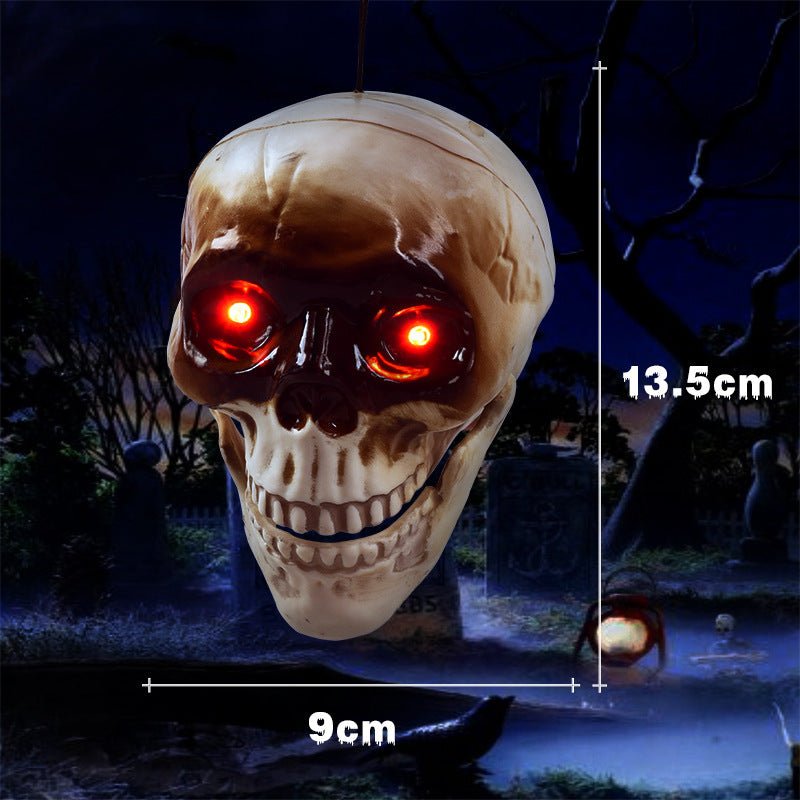 Realistic Halloween Decoration: Animated Floating Skull Head