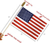 Pack of 50 - USA 4x6 Inch Wooden Stick Flags - Handheld American Flags with Kid-Safe Golden Spear Top