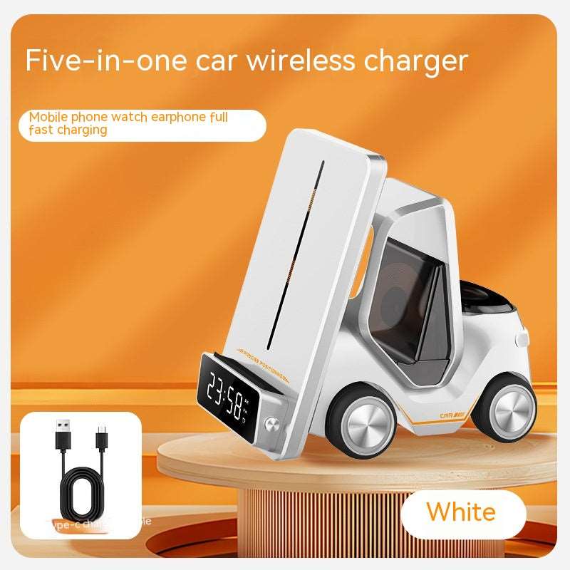 White Efficient 15W Three-in-One Wireless Appliance Fast Charging Bracket