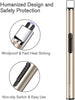 1 Pack - Champagne Gold / Round Electronic Candle Lighter Arc Windproof Flameless USB Rechargeable Lighter with Safe Button for Home Kitchen Champagne Gold