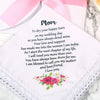 Mom Elegant 100% Cotton Hankie with Lace Edges: A Sentimental Gift for the Bride's Mom