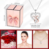 Elegant Preserved Rose and 925 Sterling Silver Necklace Gift Set - Heart and 'Mom' Jewelry Design for Mother's Day