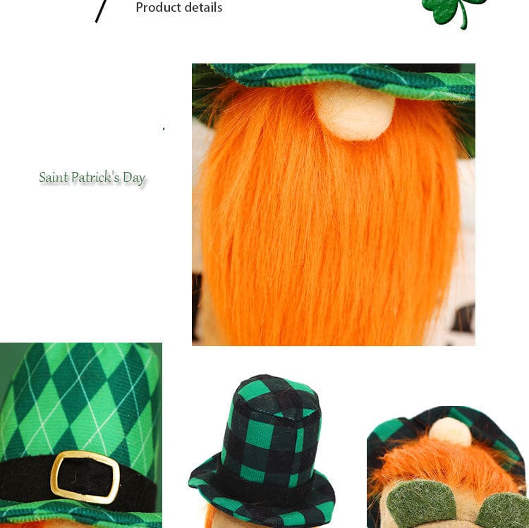 Emerald Elegance: St. Patrick's Day Green Hat Gnome Figurine