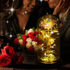 Multicolor Enchanting Birthday Gift for Women: Illuminated Rainbow Rose in Glass Dome