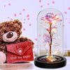 Multicolor Enchanting Birthday Gift for Women: Illuminated Rainbow Rose in Glass Dome