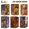 Enchanting DIY Doll House Kit: Magical Book Nook with Light - 3D Bookshelf Insert Eternal Bookstore Model