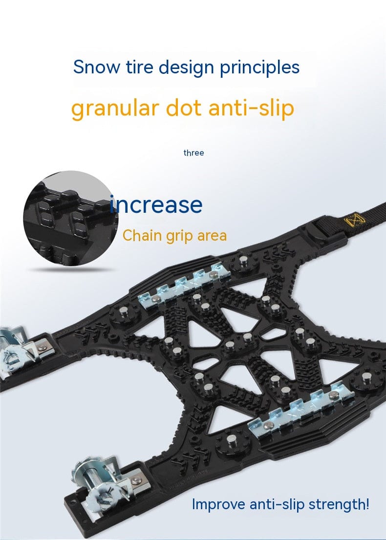 Enhance Winter Traction with Universal Nonskid Chain: Steel Plate Gear Tire Chain for New Cars and SUVs