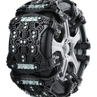 Black Enhance Winter Traction with Universal Nonskid Chain: Steel Plate Gear Tire Chain for New Cars and SUVs