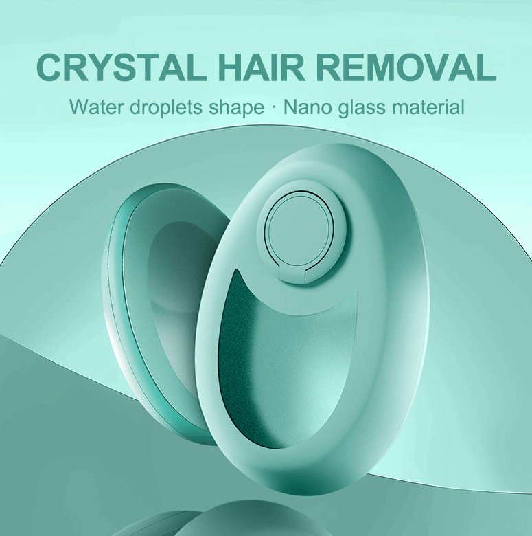 Enhanced Crystal Hair Removal Solution - Gentle and Painless Exfoliation Tool for Smooth Skin, Suitable for Both Women and Men, Ideal for Legs, Back, and Arms
