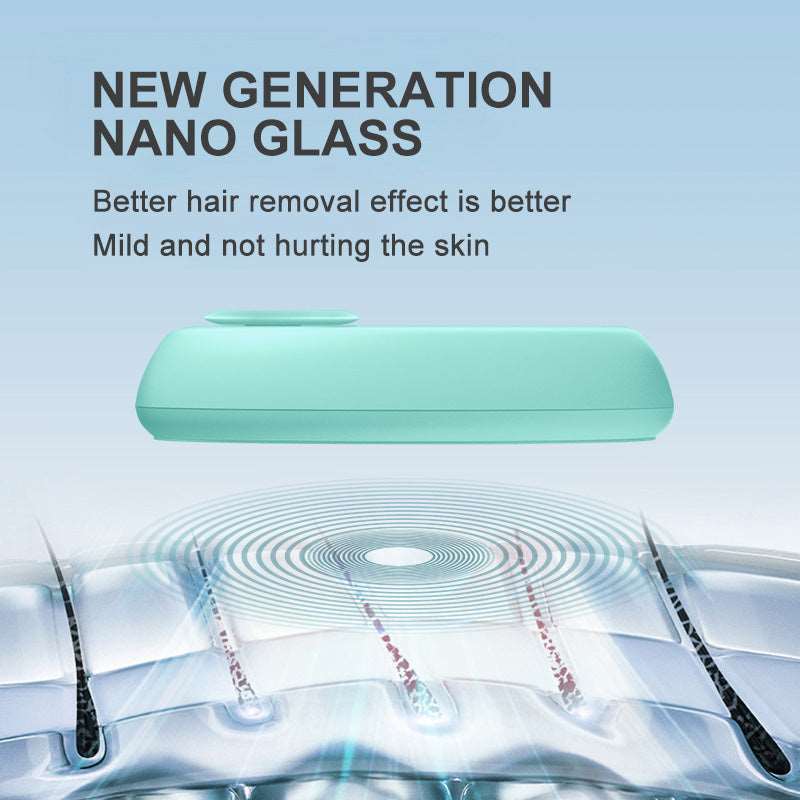 Enhanced Crystal Hair Removal Solution - Gentle and Painless Exfoliation Tool for Smooth Skin, Suitable for Both Women and Men, Ideal for Legs, Back, and Arms