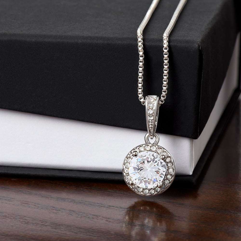 14k White Gold Finish / Standard Box Eternal Radiance: The Gift of Timeless Elegance for Your Beloved Daughter