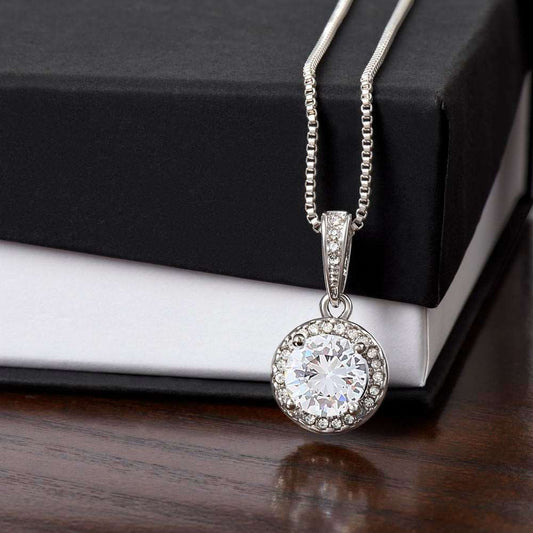 14k White Gold Finish / Standard Box Eternal Radiance: The Gift of Timeless Elegance for Your Beloved Daughter