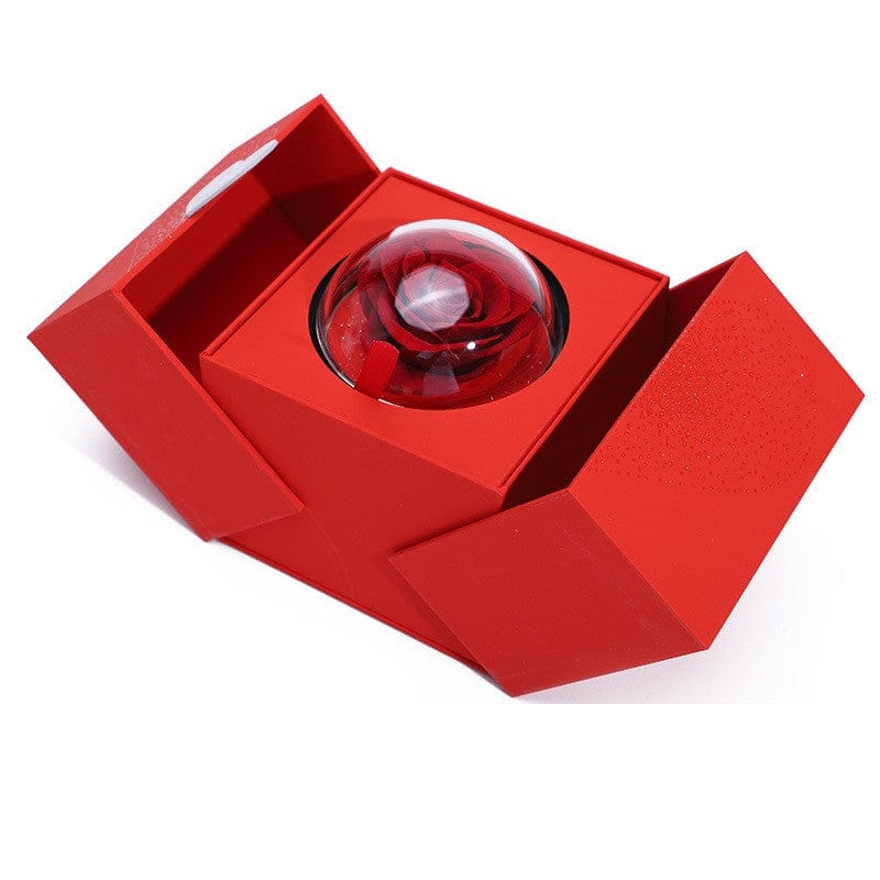 Red Eternal Rose Box: Creative Soap Flower Jewelry Storage Case - Valentine's Surprise Gift