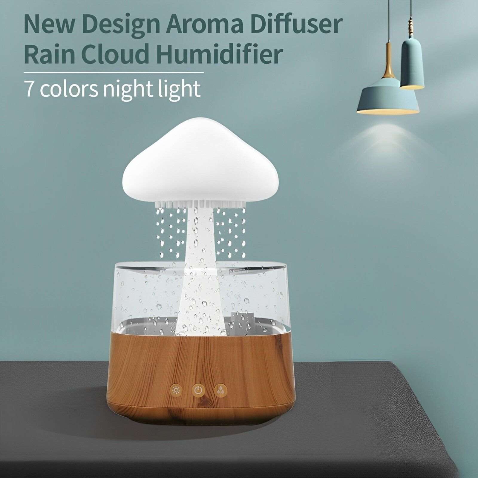 Experience the Magic: Rain Cloud Diffuser with 7-Color Light