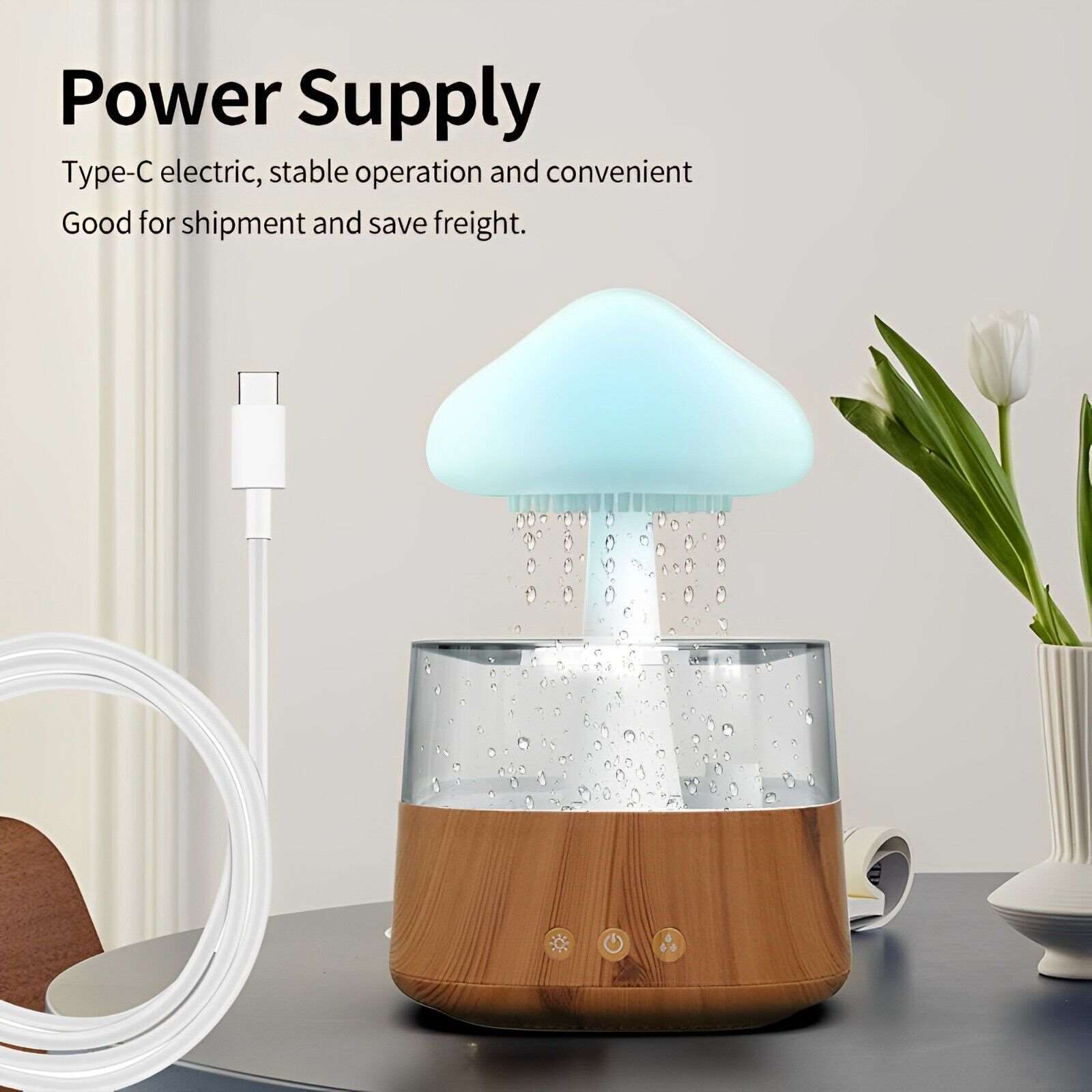 Experience the Magic: Rain Cloud Diffuser with 7-Color Light