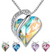 Exquisite 925 Sterling Silver Heart-Shaped Geometric Necklace for Valentine's and Mother's Day