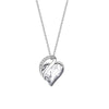 White Exquisite 925 Sterling Silver Heart-Shaped Geometric Necklace for Valentine's and Mother's Day