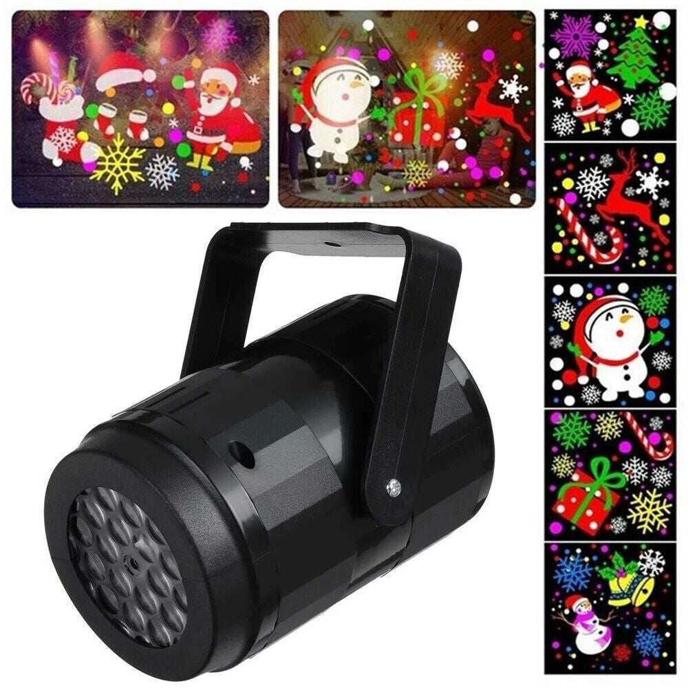 16-Pattern LED Christmas Projector Light - Snow Laser Landscape Garden Xmas Lamp