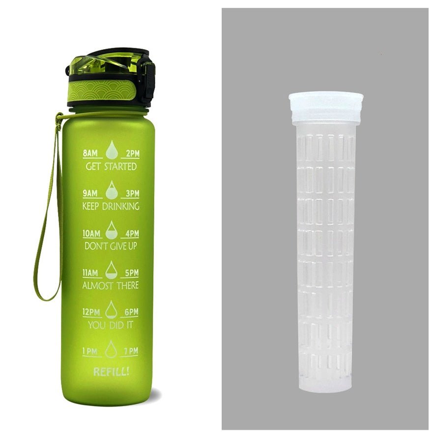 1L Tritan Water Bottle with Time Marker, Bounce Cover