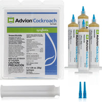 Advion Cockroach Gel Bait, 4 Tubes X 30-Grams, 1 Plunger and 2 Tips, German Roach Insect Pest Control, Indoor and Outdoor Use, Roach Killer Gel for American, German and Other Major Cockroach Species