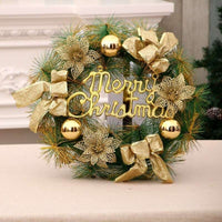 Festive Artificial Christmas Wreath with Flower Bow Garland Ideal for Front Door