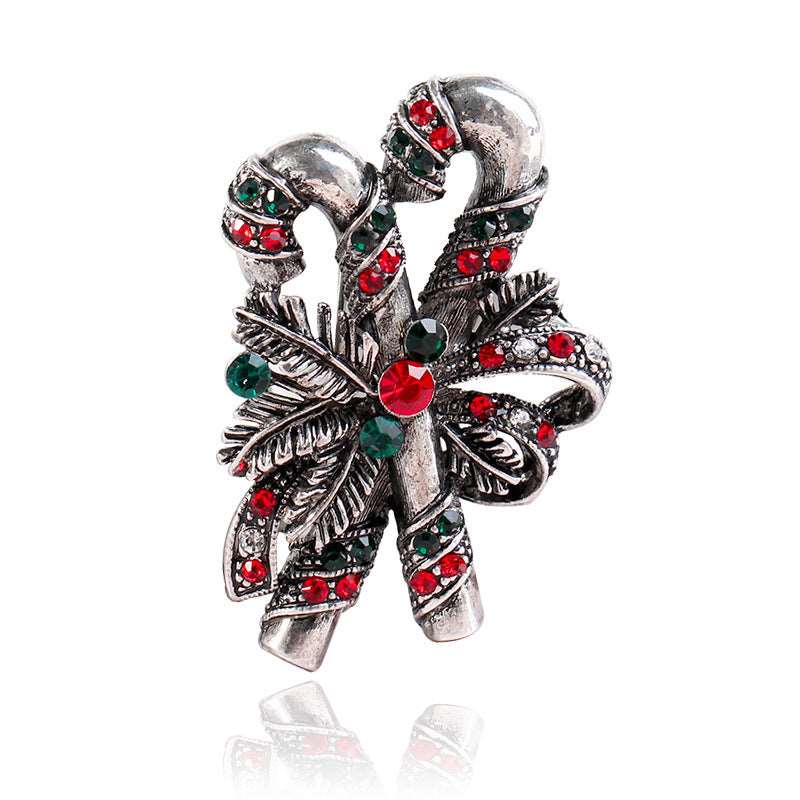 Ancient silver / Bells Festive Elegance Christmas Suit Pin Brooch for Stylish Celebrations