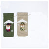 Festive Wine Bottle Covers Santa Claus and Snowman Duo for Christmas Cheer