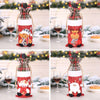 Festive Wine Bottle Covers Santa Claus and Snowman Duo for Christmas Cheer