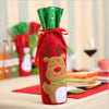 Festive Wine Bottle Covers Santa Claus and Snowman Duo for Christmas Cheer