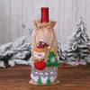 FF Festive Wine Bottle Covers Santa Claus and Snowman Duo for Christmas Cheer