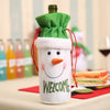 Group 11 Festive Wine Bottle Covers Santa Claus and Snowman Duo for Christmas Cheer