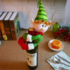 Group 13 Festive Wine Bottle Covers Santa Claus and Snowman Duo for Christmas Cheer