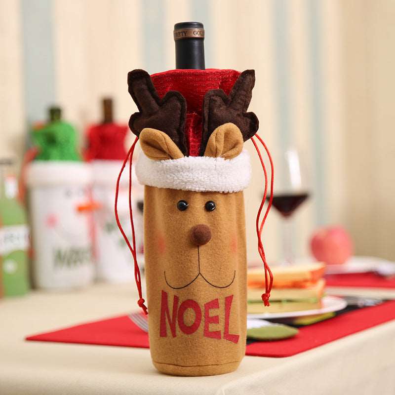 Group 9 Festive Wine Bottle Covers Santa Claus and Snowman Duo for Christmas Cheer