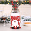 I Festive Wine Bottle Covers Santa Claus and Snowman Duo for Christmas Cheer