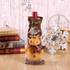 II Festive Wine Bottle Covers Santa Claus and Snowman Duo for Christmas Cheer